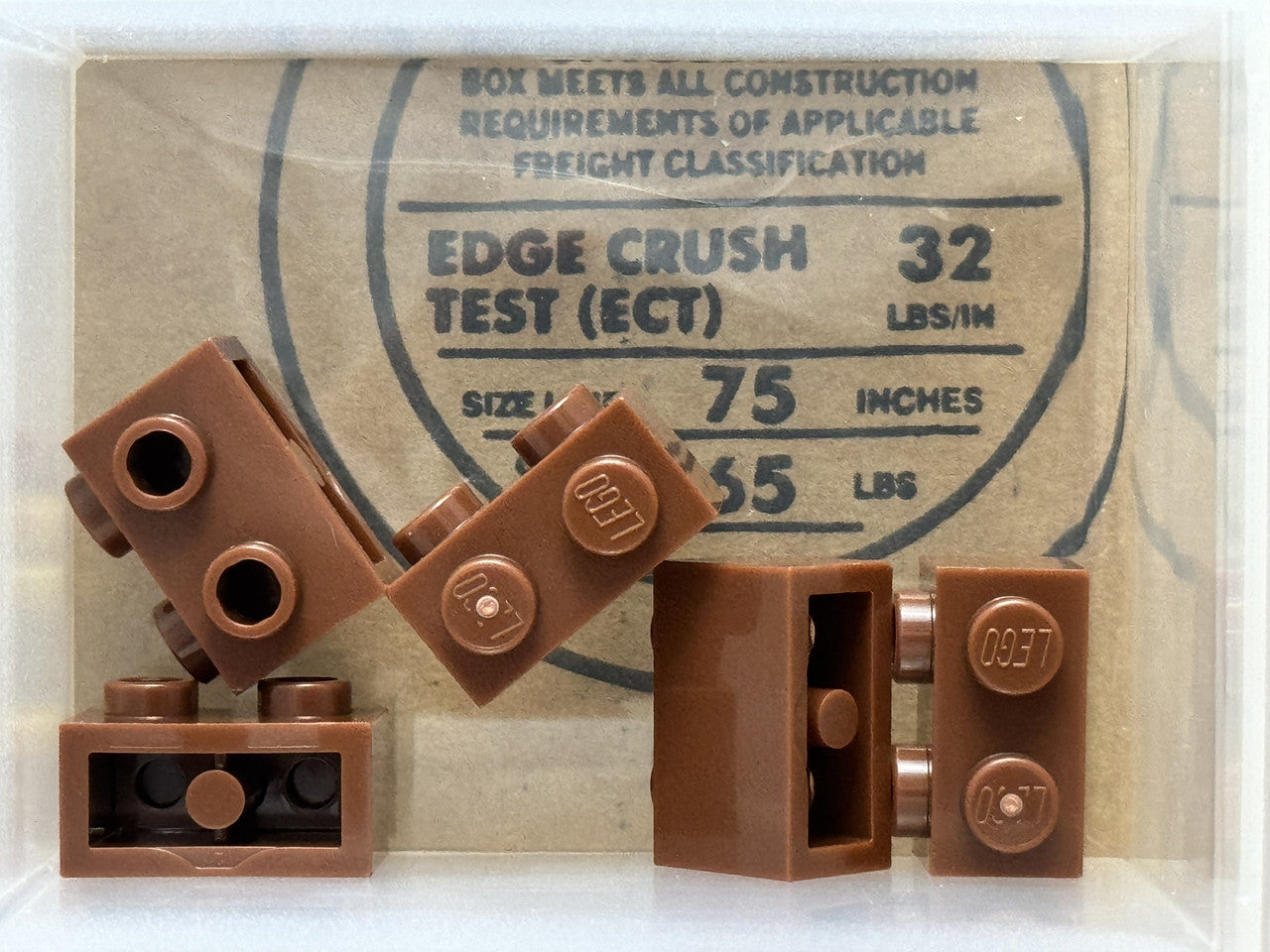 LEGO Parts - Reddish Brown Brick 1 x 2 with Studs on 1 Side - No 11211 - QTY 5