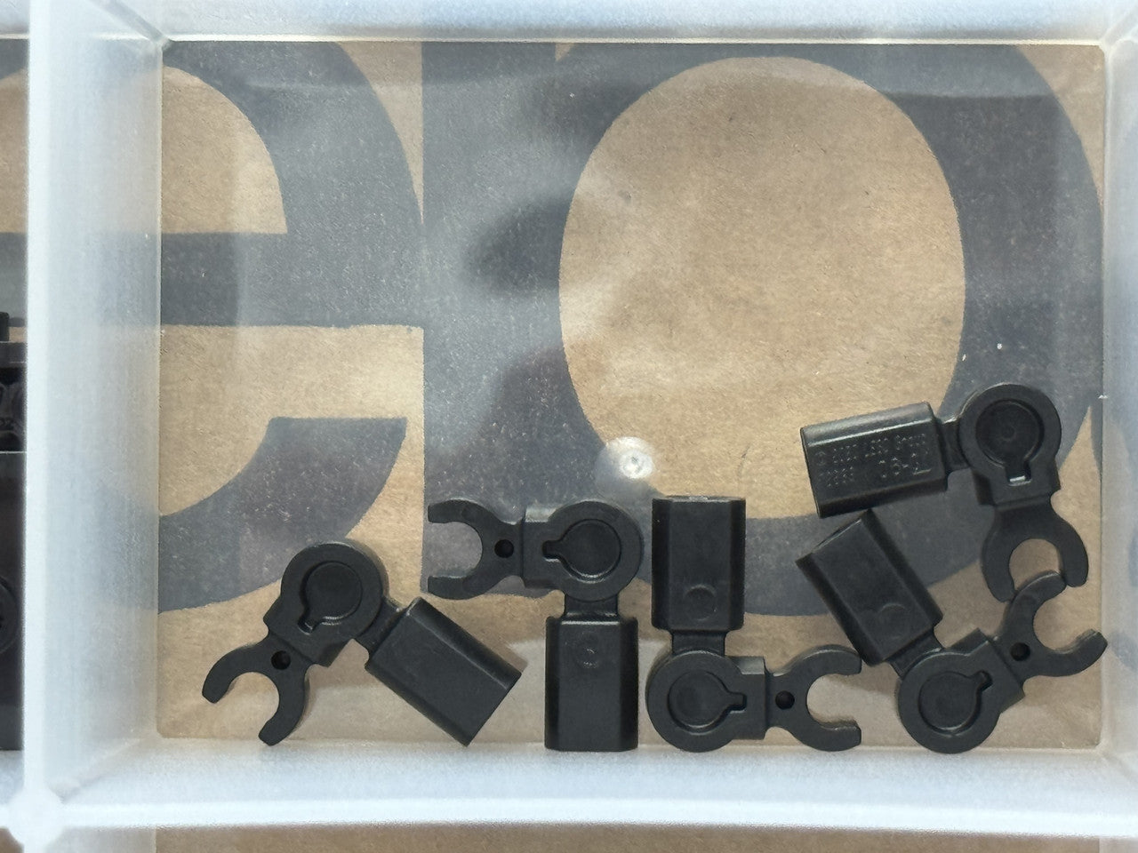 LEGO Parts - Black Bar Holder with Clip Angled - No 72869 - QTY 5