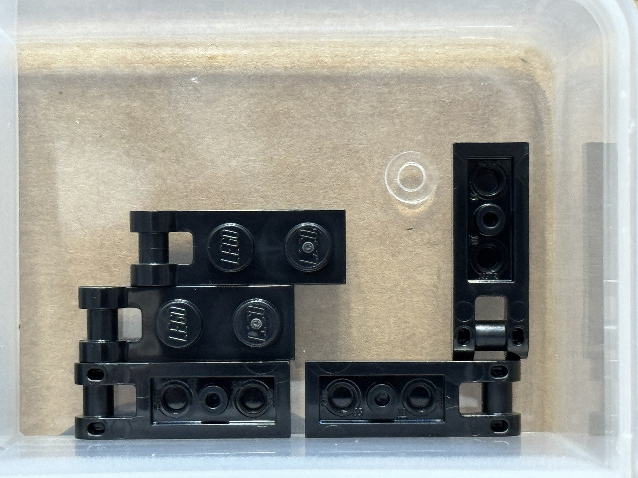 LEGO Parts - Black Plate 1 x 2 with Bar Handle on End - No 60478 - QTY 5