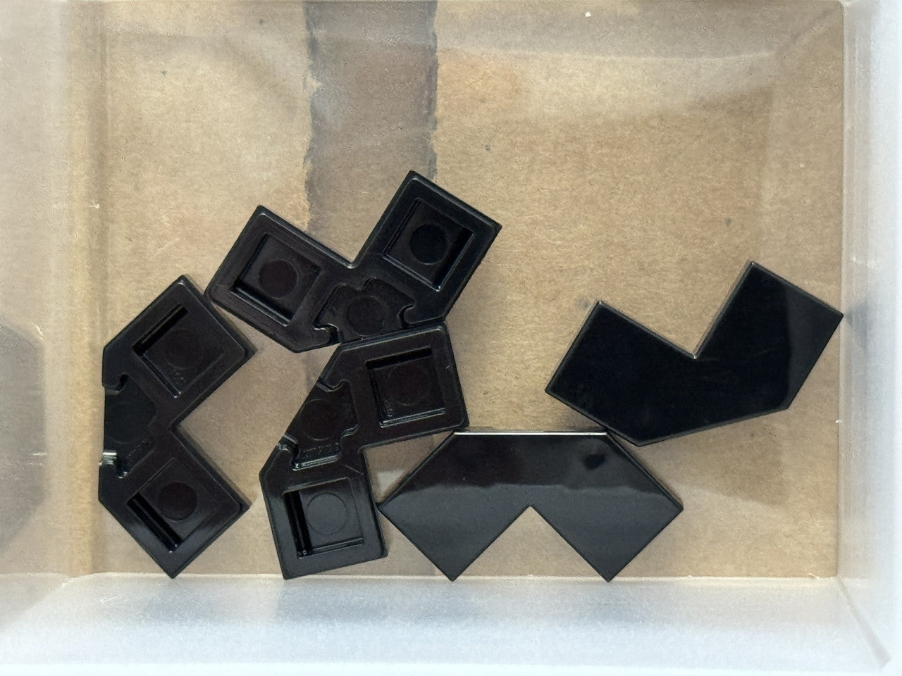 LEGO Parts - Black Tile, Modified Facet 2 x 2 - No 27263 - QTY 5