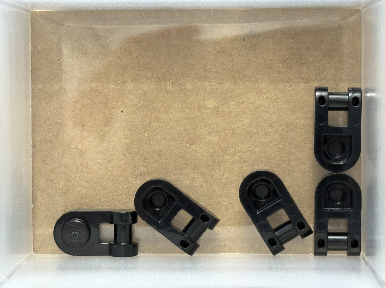 LEGO Parts - Black Plate, Round 1 x 1 with Bar Handle - No 26047 - QTY 5
