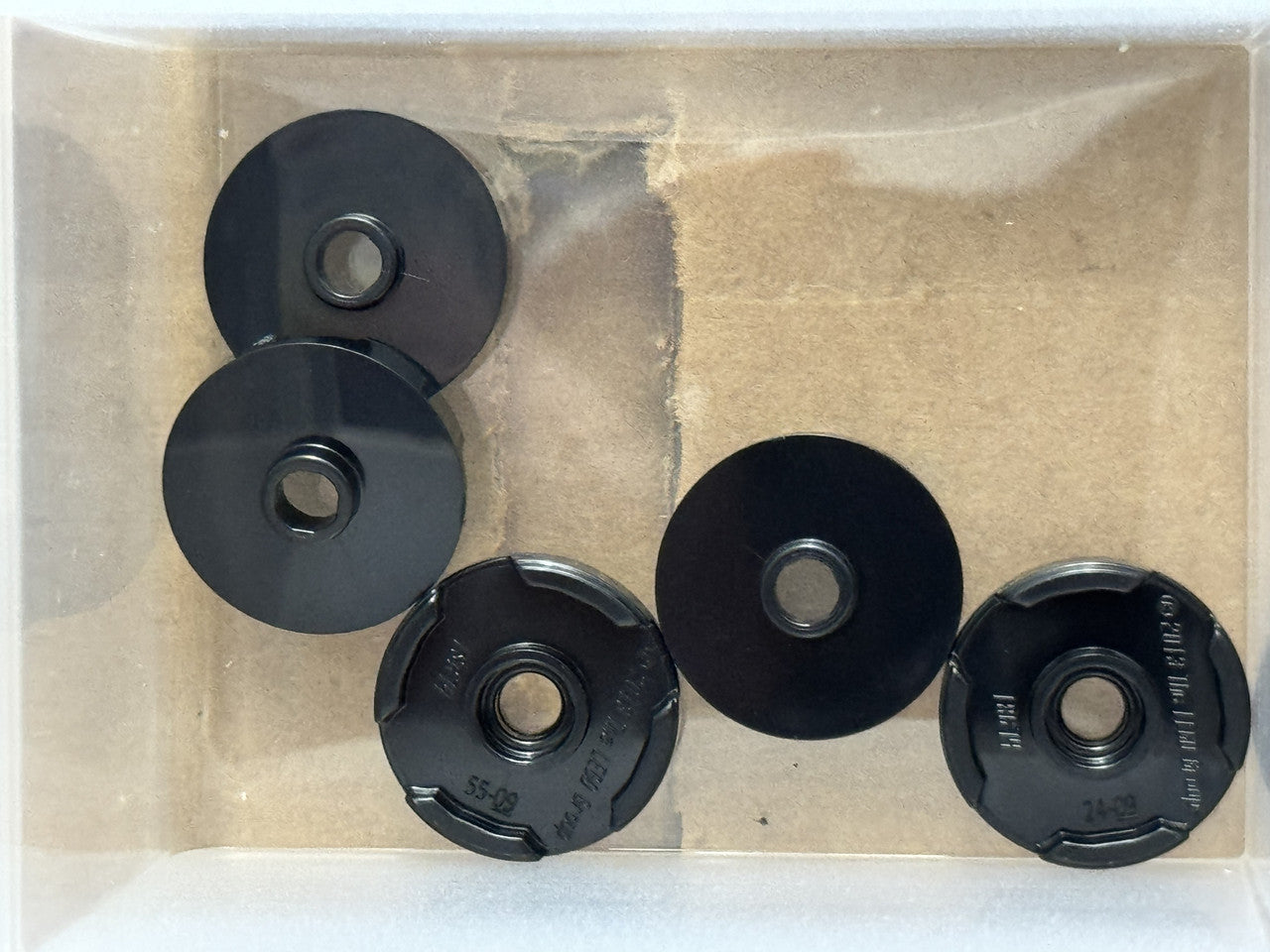 LEGO Parts - Black Tile, Round 2 x 2 with Open Stud - No 18674 - QTY 5