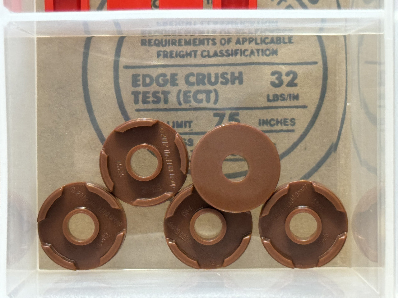 LEGO Parts - Reddish Brown Tile, Round 2 x 2 with Hole - No 15535 - QTY 5