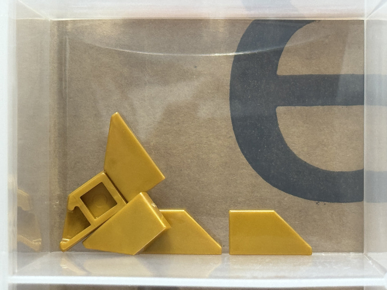 LEGO Parts - Pearl Gold Tile, Modified 1 x 2 Wedge Left - No 5091 - QTY 5