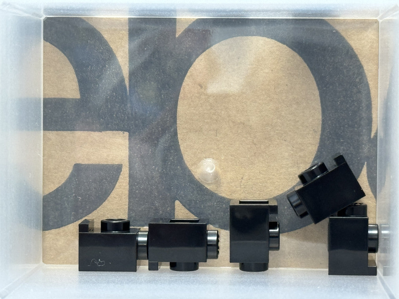 LEGO Parts - Black Brick, Modified 1 x 1 with Headlight - No 4070 - QTY 5