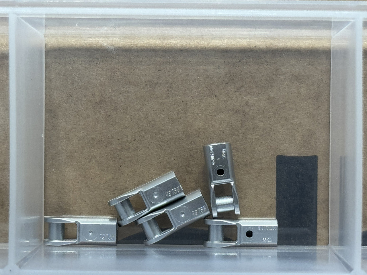 LEGO Parts - Metallic Silver Bar Holder with Handle - No 23443 - QTY 5