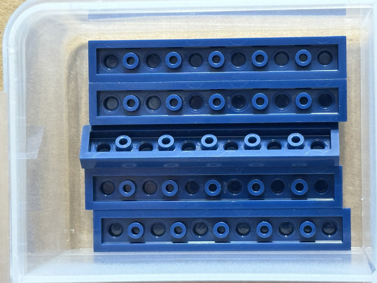 LEGO Parts - Dark Blue Plate 1 x 6 - No 3666 - QTY 5