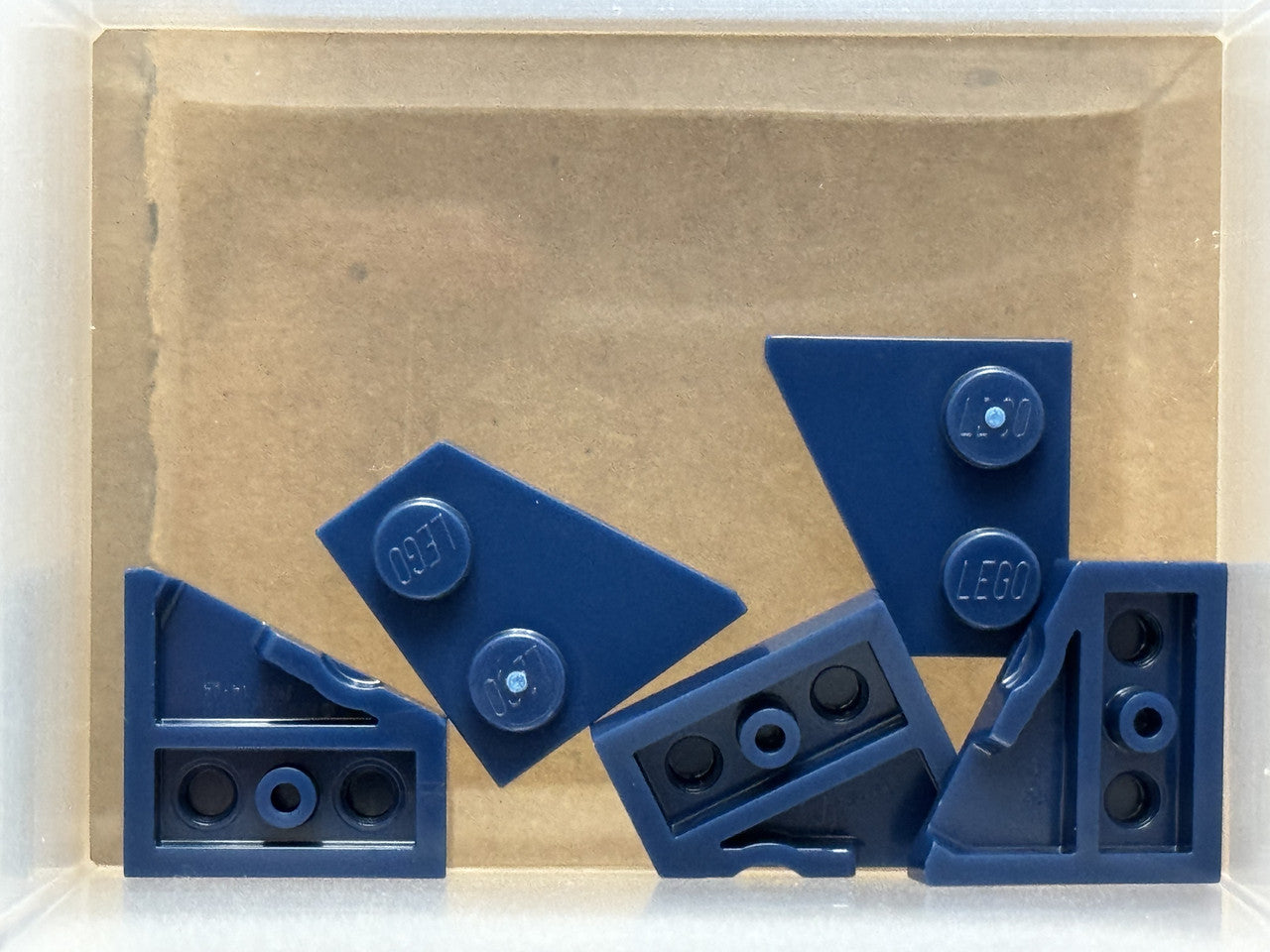 LEGO Parts - Dark Blue Wedge, Plate 2 x 2 Right - No 24307 - QTY 5