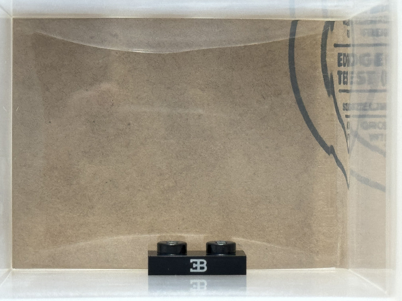 LEGO Parts - Black Plate 1 x 2 Silver Bugatti Logo Pattern - No 3023pb13 - QTY 1