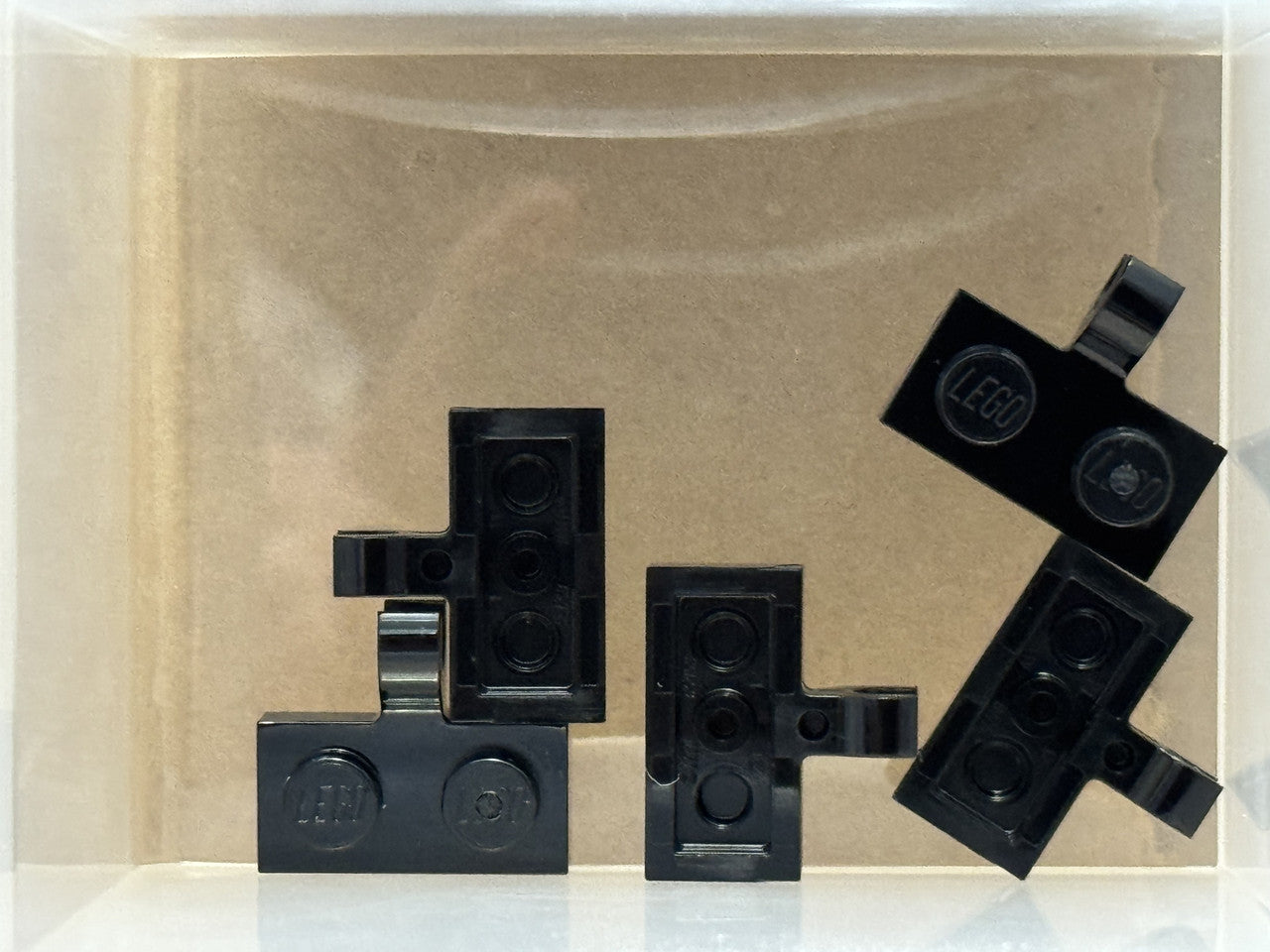 LEGO Parts - Black Plate 1 x 2 with Clip on Side - No 11476 - QTY 5