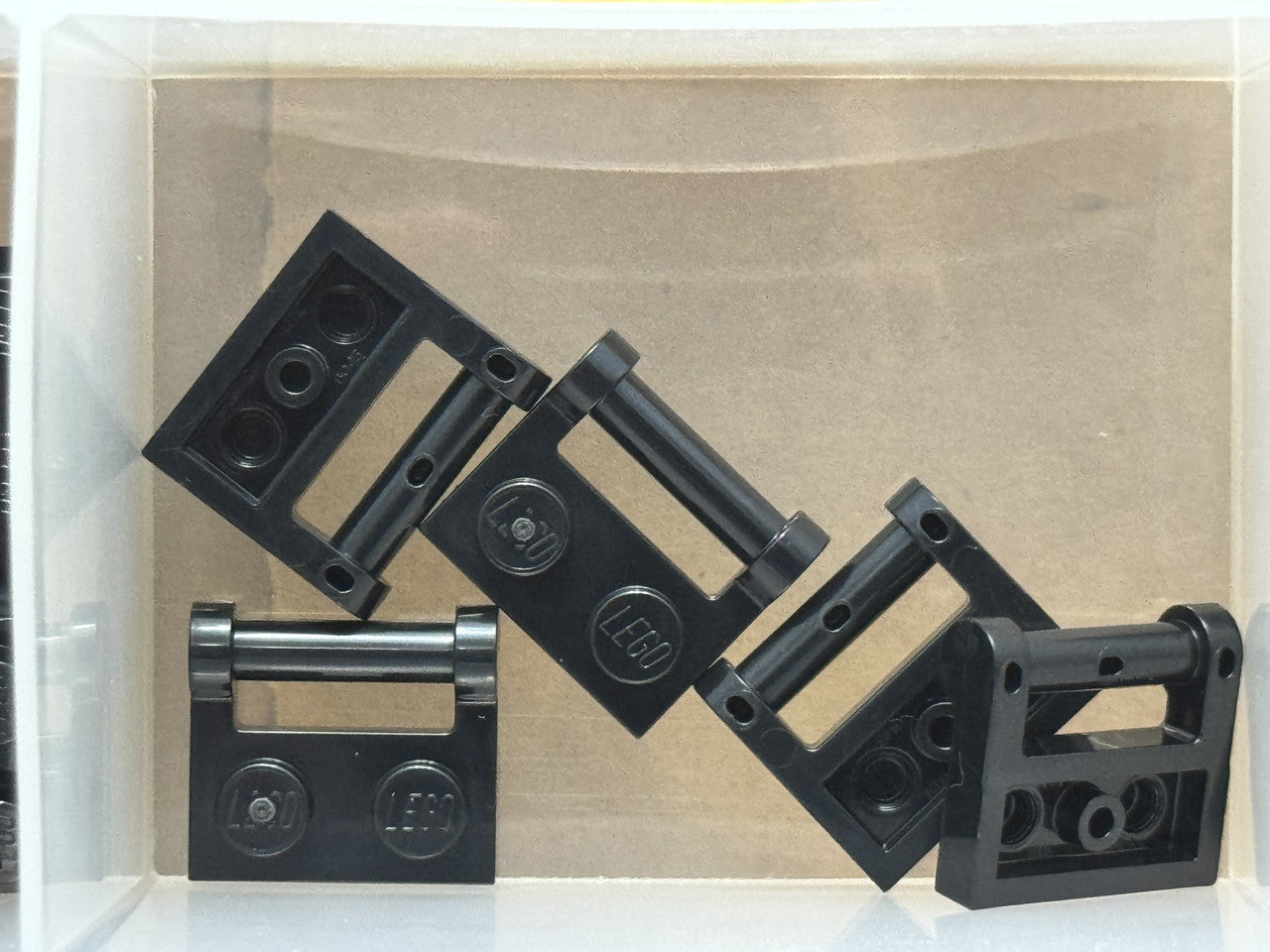 LEGO Parts - Black Plate 1 x 2 with Bar Handle on Side - No 48336 - QTY 5
