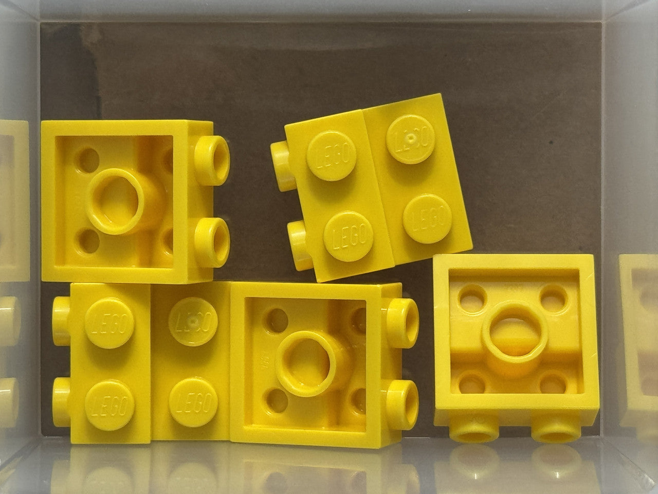 LEGO Parts - Yellow Plate 2 x 2 x 2/3 with 2 Studs on Side - No 4304 - QTY 5