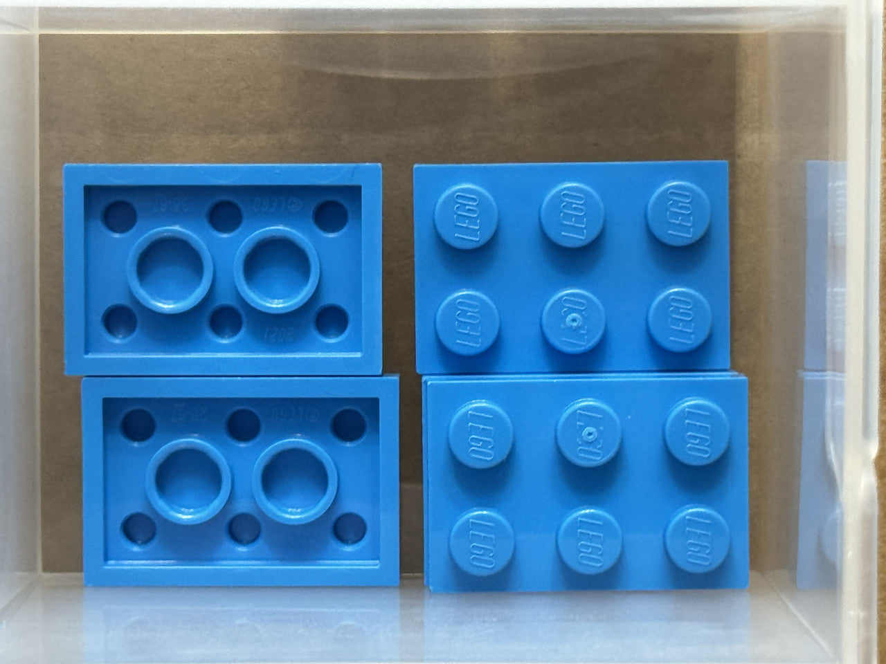 LEGO Parts - Dark Azure Plate 2 x 3 - No 3021 - QTY 5