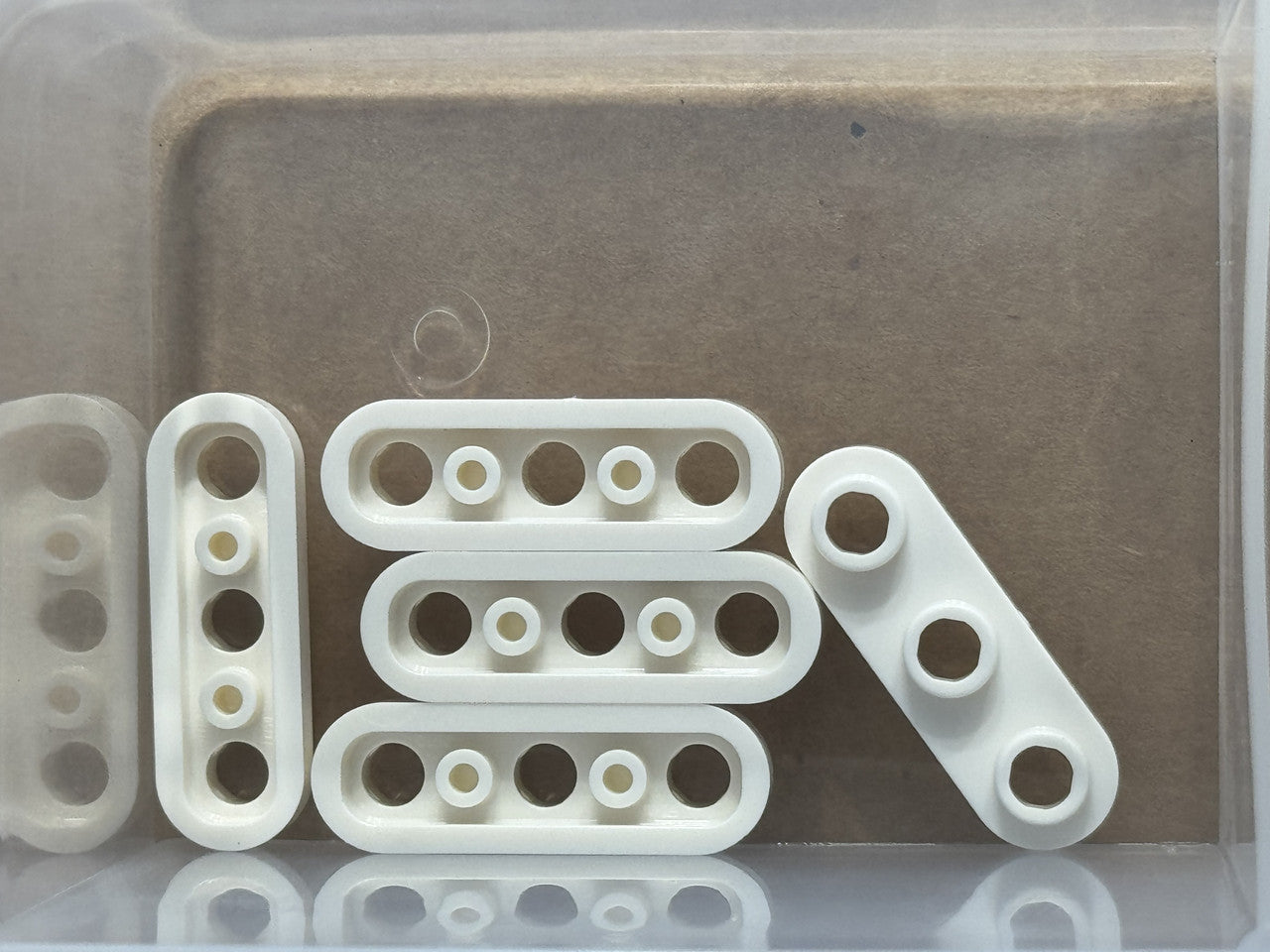 LEGO Parts - White Plate, Round 1 x 3 with Open Studs - No 77850 - QTY 5