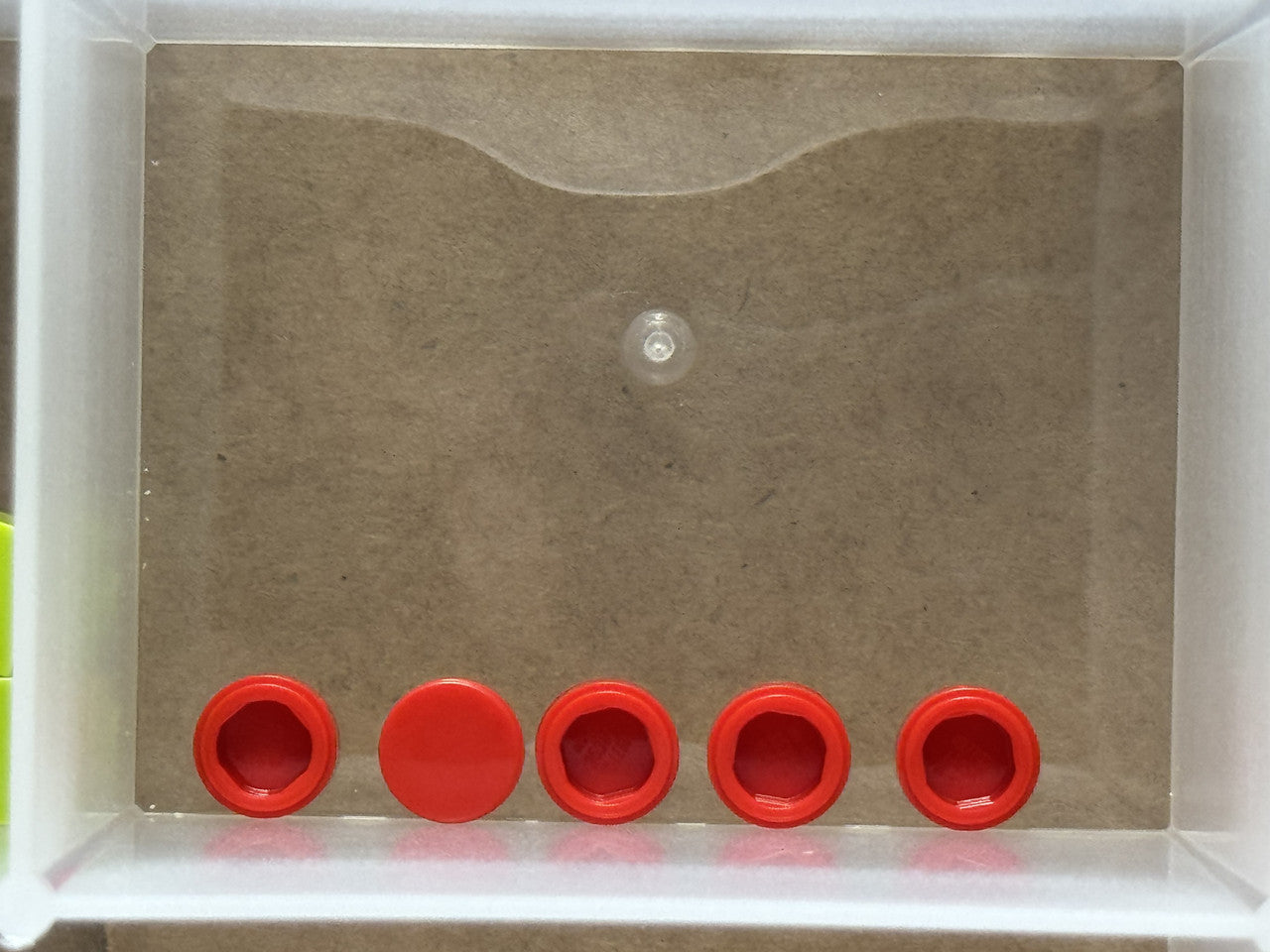 LEGO Parts - Red Tile, Round 1 x 1 - No 98138 - QTY 5