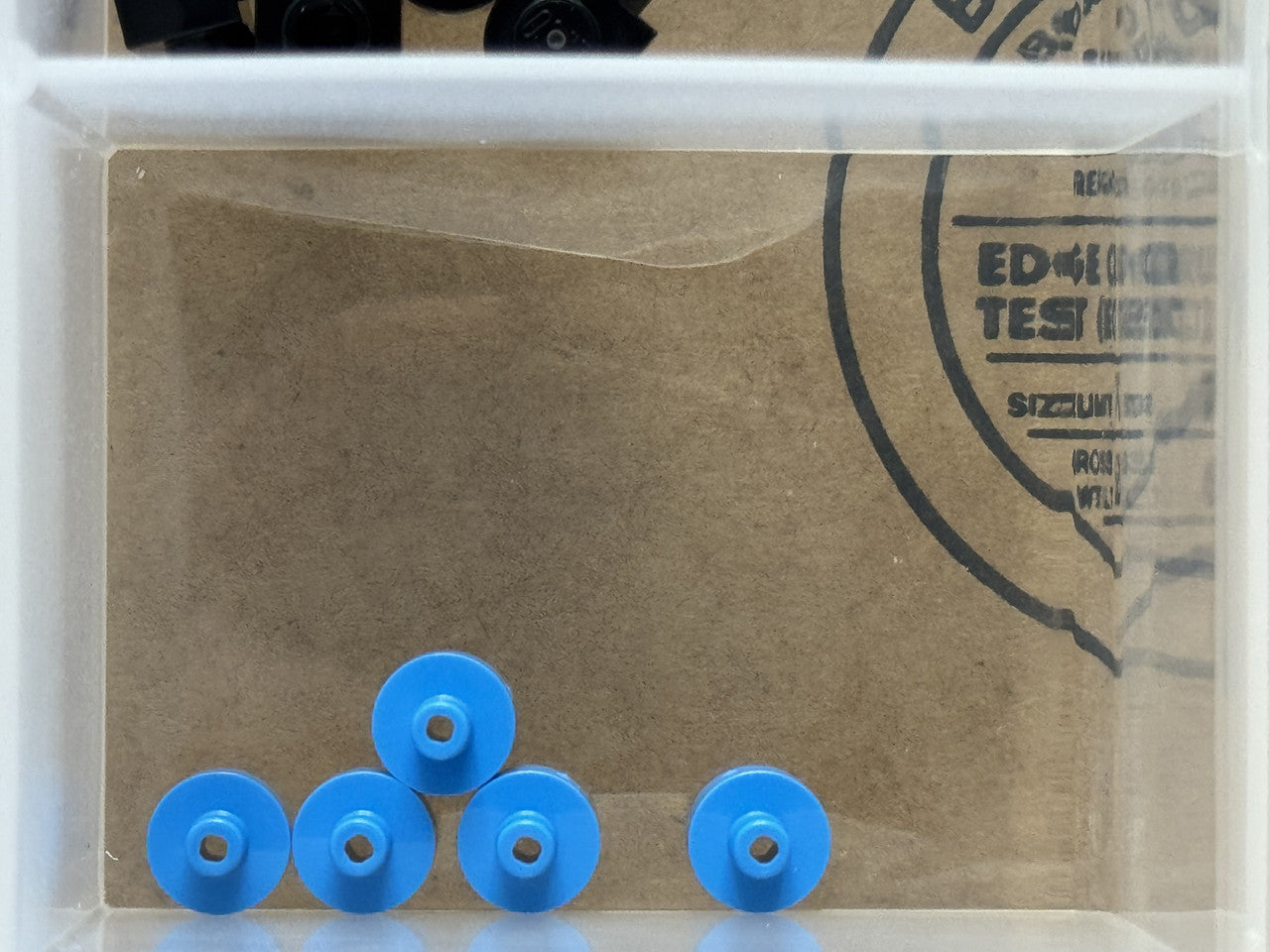 LEGO Parts - Dark Azure Tile, Round 1 x 1 Bar Small Pin Hole - No 20482 - QTY 5