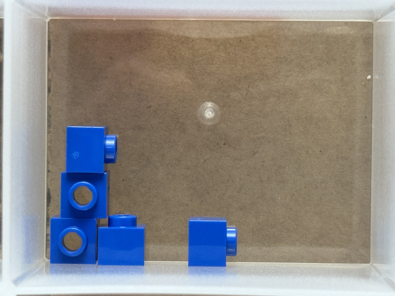 LEGO Parts - Blue Brick, Modified 1 x 1 x 2/3 with Open Stud - No 86996 - QTY 5