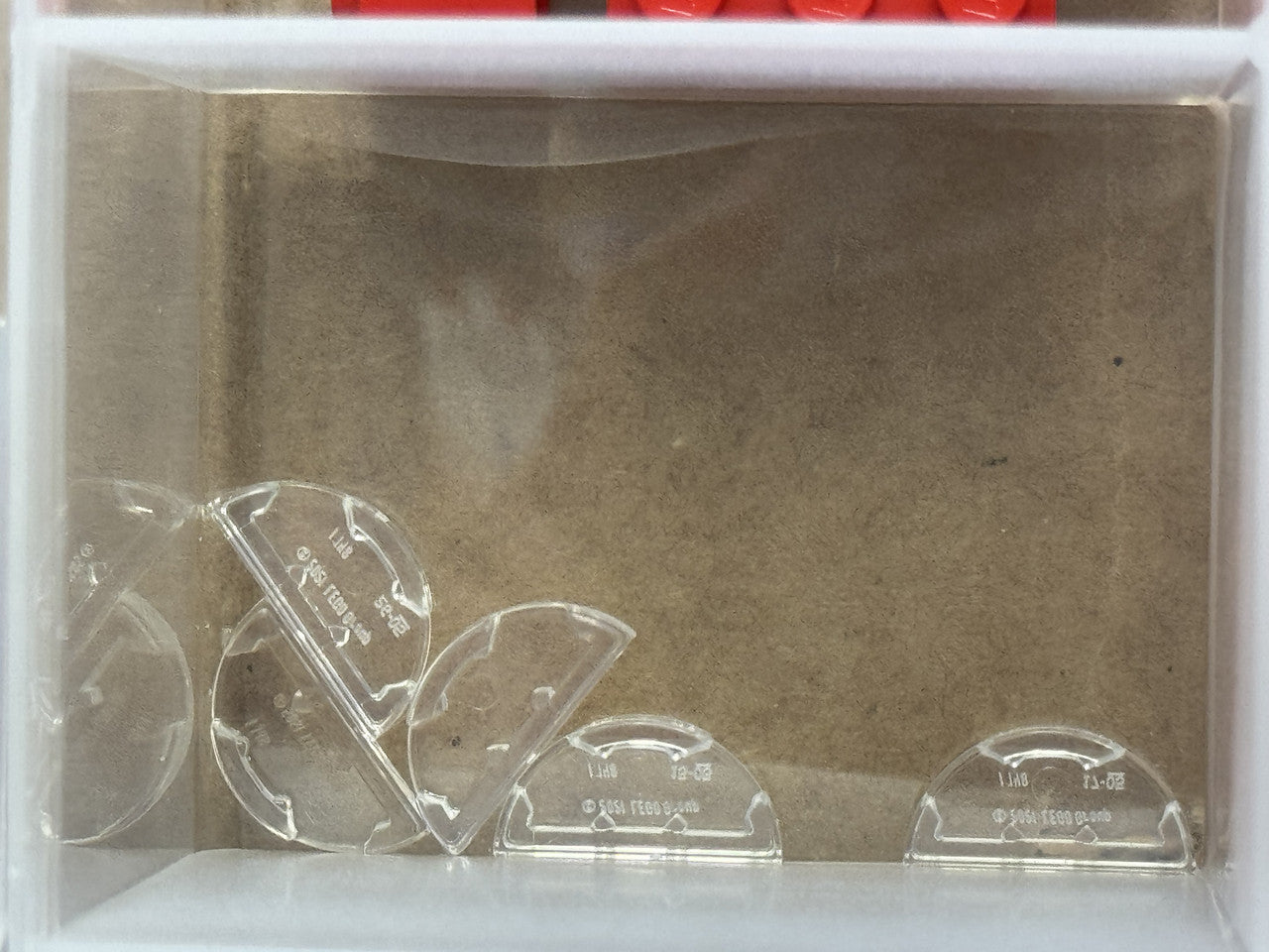 LEGO Parts - Trans-Clear Tile, Round 1 x 2 Half - No 1748 - QTY 5
