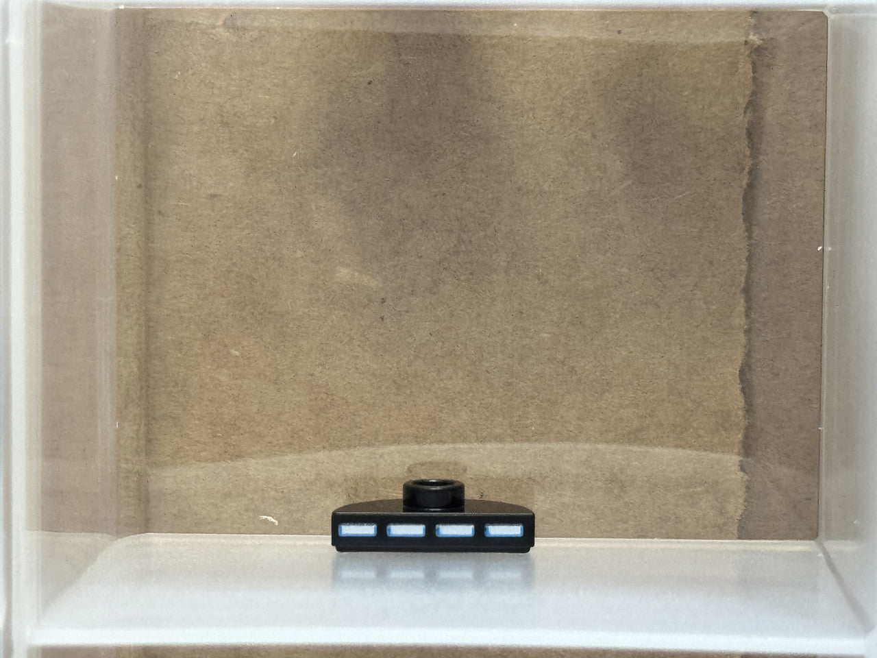 LEGO Parts - Black Plate, Round Half 1 Stud Headlights - No 1745pb01 - QTY 1