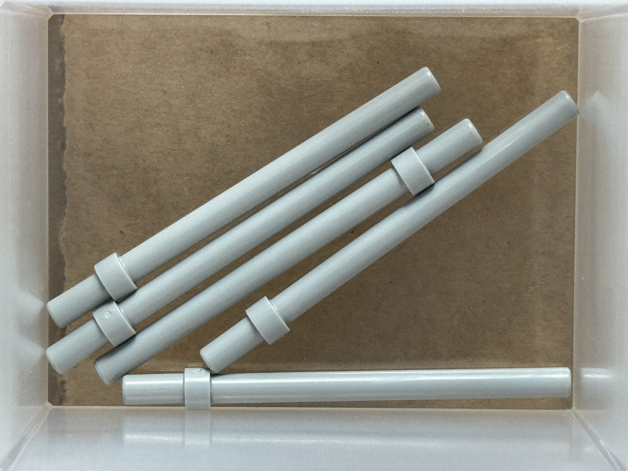LEGO Parts - Light Bluish Gray Bar 6L with Stop Ring - No 63965 - QTY 5