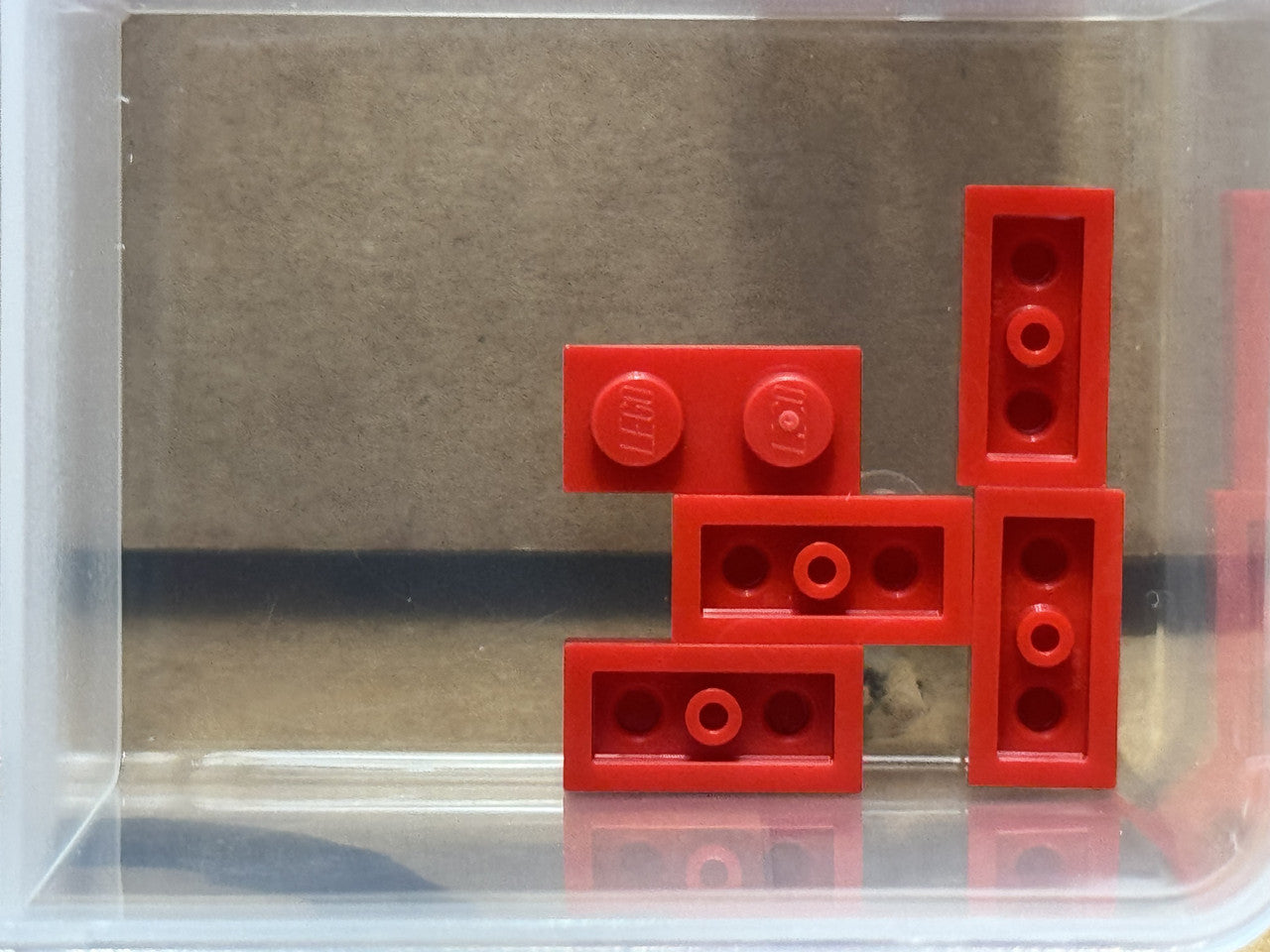 LEGO Parts - Red Plate 1 x 2 - No 3023 - QTY 5