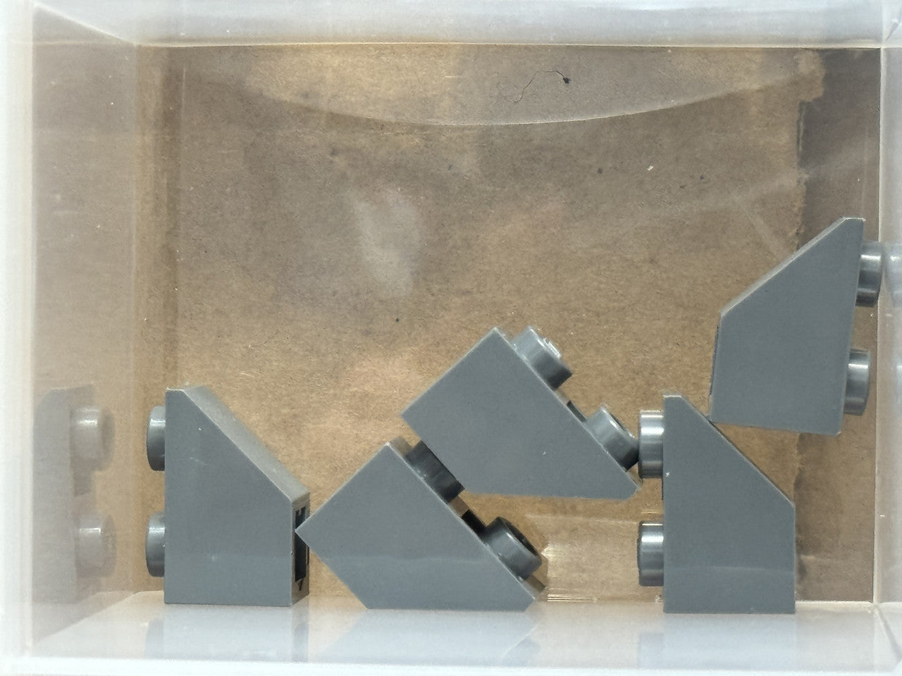 LEGO Parts - Dark Bluish Gray Slope, Inverted 45 2 x 1 - No 3665 - QTY 5