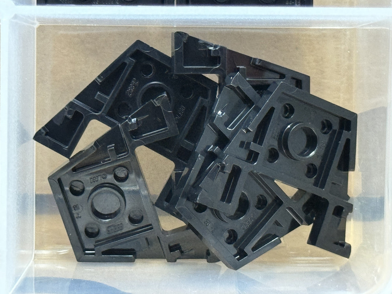LEGO Parts - Black Wedge, Plate 3 x 4 with Stud Notches - No 48183 - QTY 5