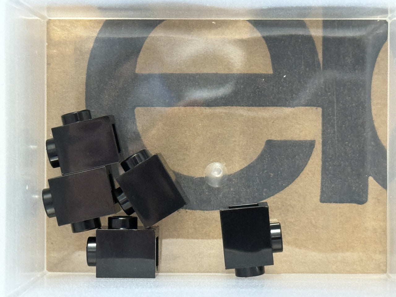 LEGO Parts - Black Brick, Modified 1 x 1 with Stud on Side - No 87087 - QTY 5