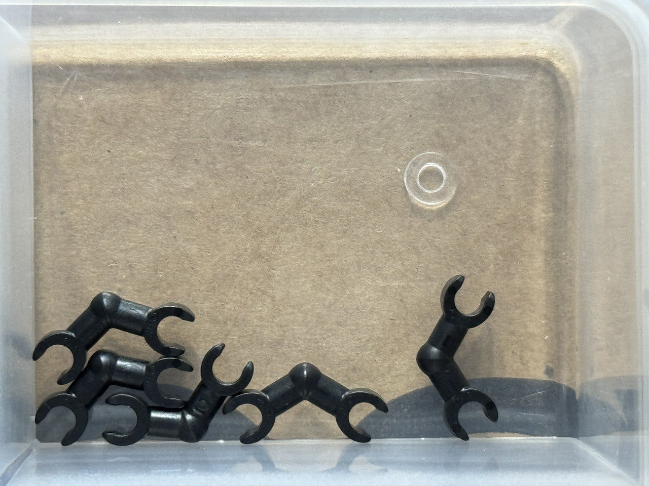 LEGO Parts - Black Arm Skeleton, Bent with Clips - No 93609 - QTY 5