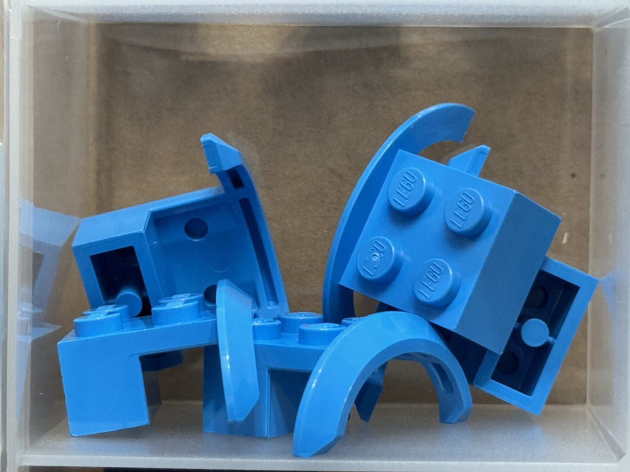 LEGO Parts - Dark Azure Vehicle, Mudguard 4 x 2 1/2 x 1 - No 98282 - QTY 5
