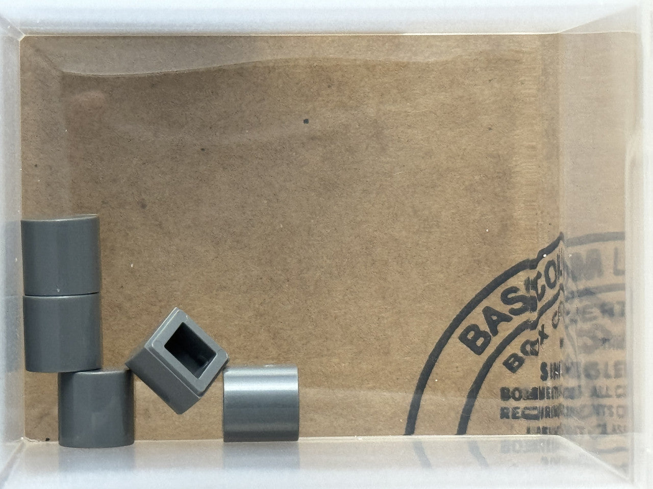 LEGO Parts - Dark Bluish Gray Slope, Curved 1 x 1 Double - No 49307 - QTY 5