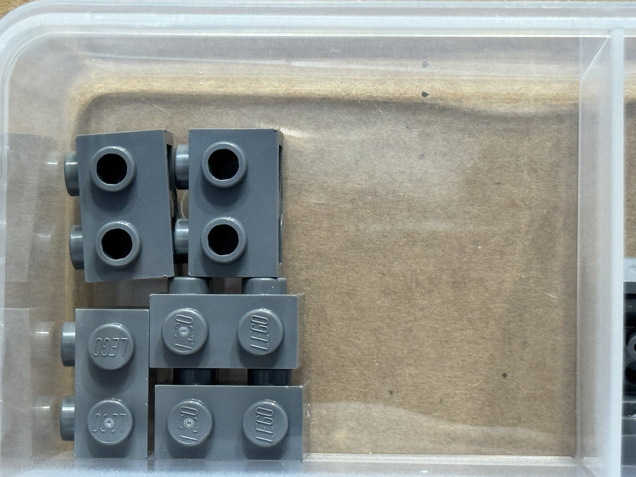 LEGO Parts - Dark Bluish Gray Brick 1 x 2 with Studs 1 Side - No 11211 - QTY 5
