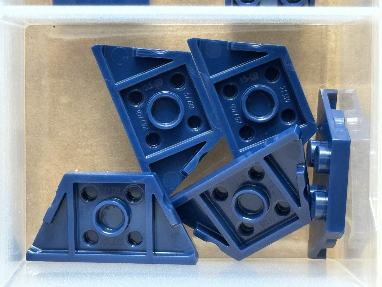 LEGO Parts - Dark Blue Wedge, Plate 2 x 4 - No 51739 - QTY 5