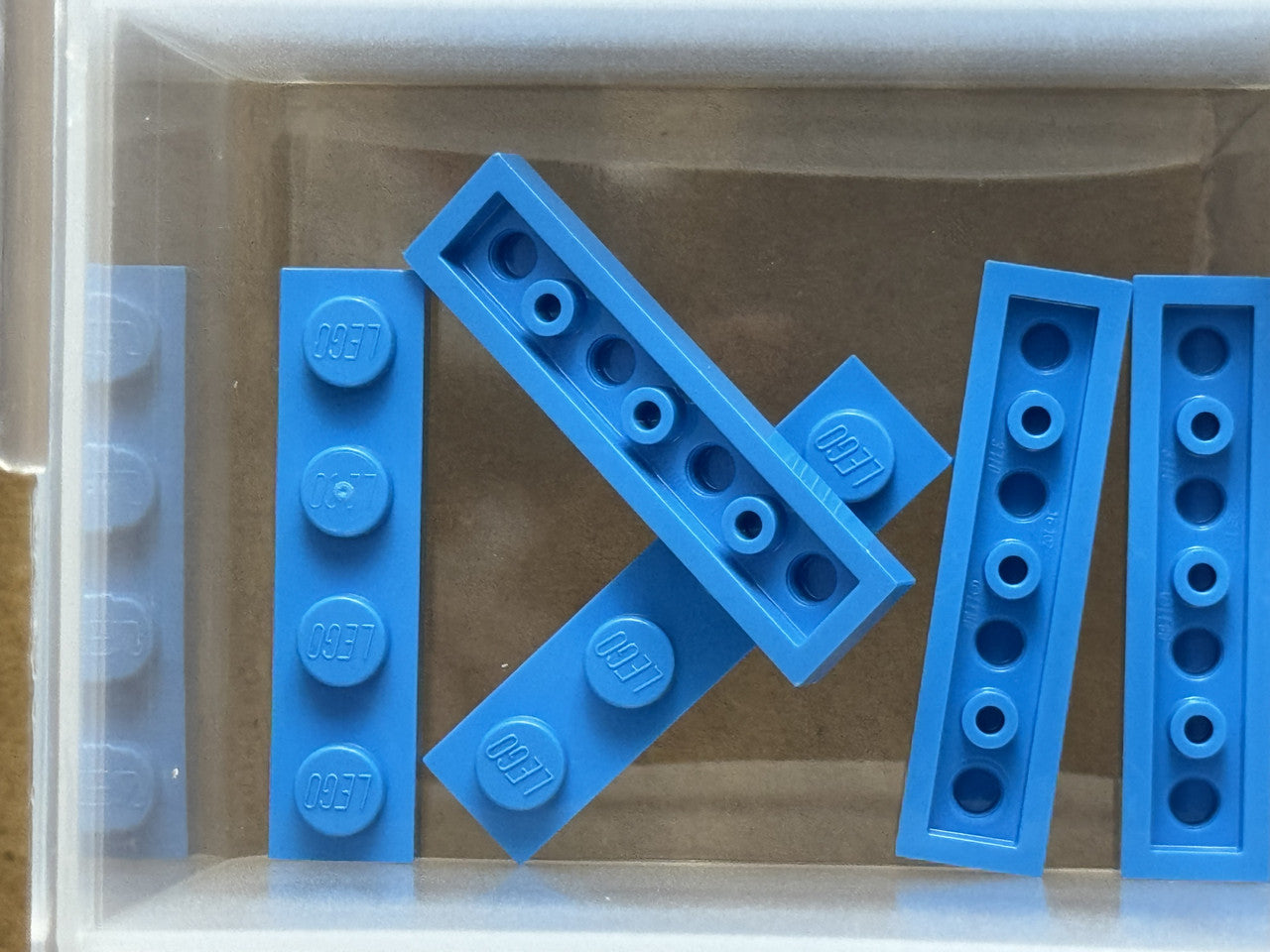 LEGO Parts - Dark Azure Plate 1 x 4 - No 3710 - QTY 5