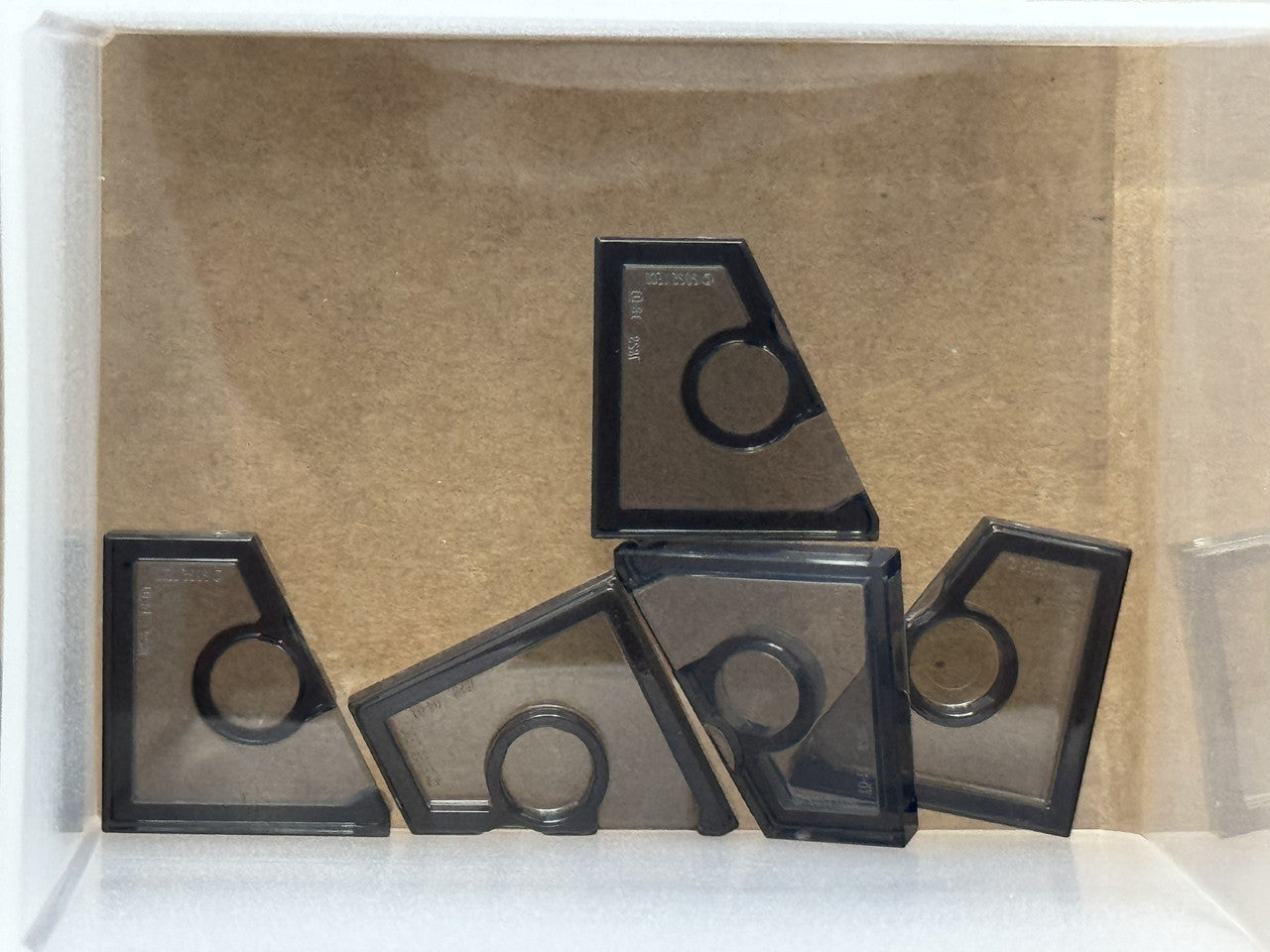 LEGO Parts - Trans-Black Tile, Modified 2 x 2 Wedge Right - No 7829 - QTY 5