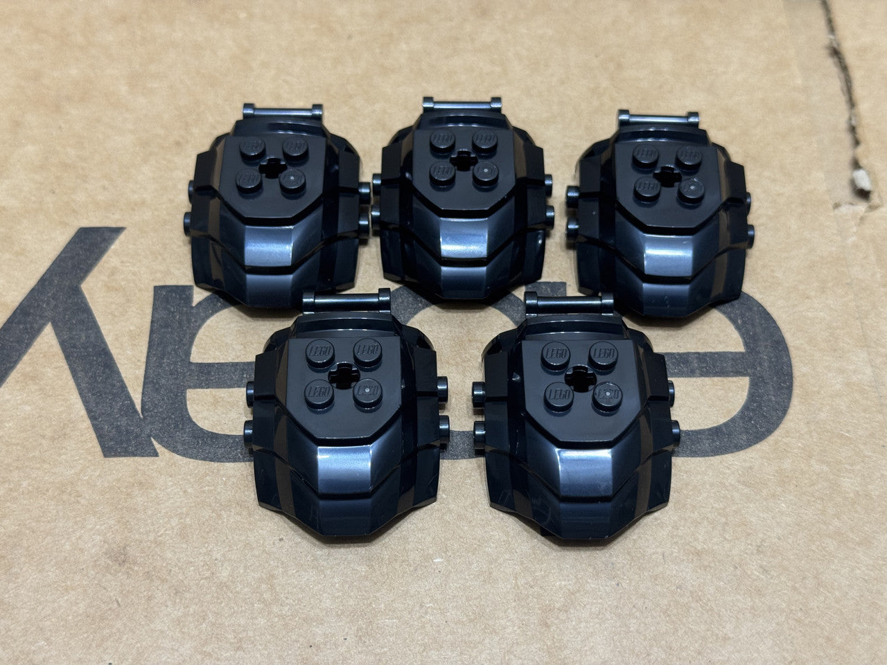 LEGO Parts - Black Cockpit Front 4 x 5 Bar Handle Studs Sides - No 4986 - QTY 5