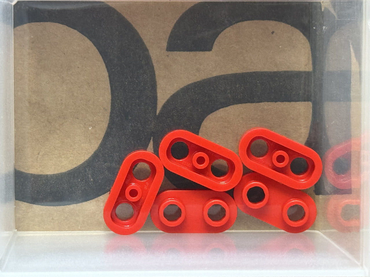 LEGO Parts - Red Plate, Round 1 x 2 with Open Studs - No 35480 - QTY 5