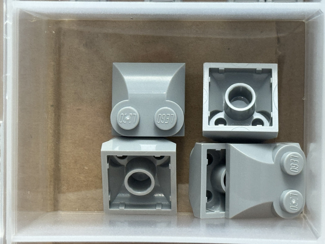 LEGO Parts - Light Bluish Gray Slope, Curved 2 x 2 2 Studs - No 47457 - QTY 5