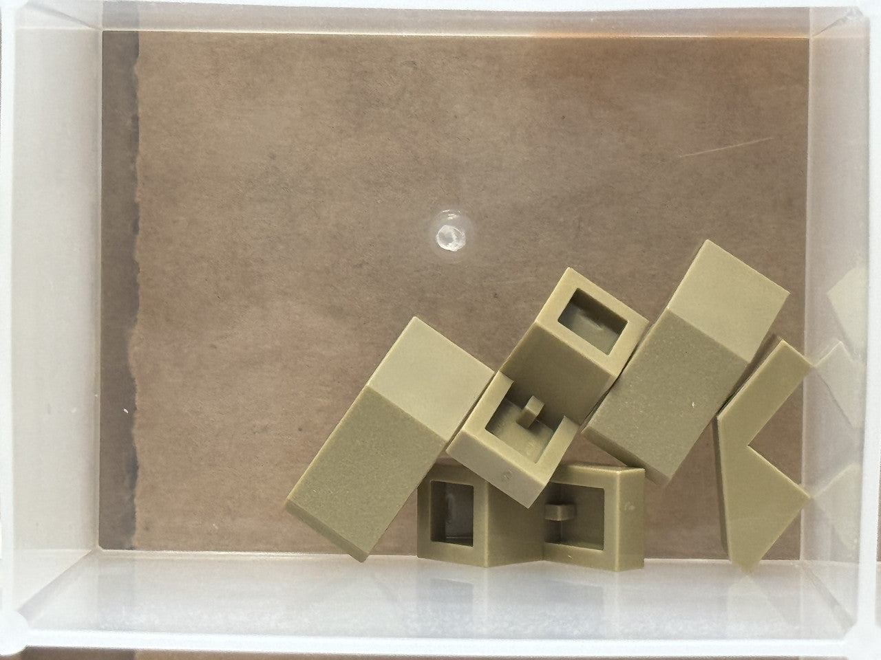 LEGO Parts - Dark Tan Slope 45 2 x 1 with Cutout without Stud - No 28192 - QTY 5