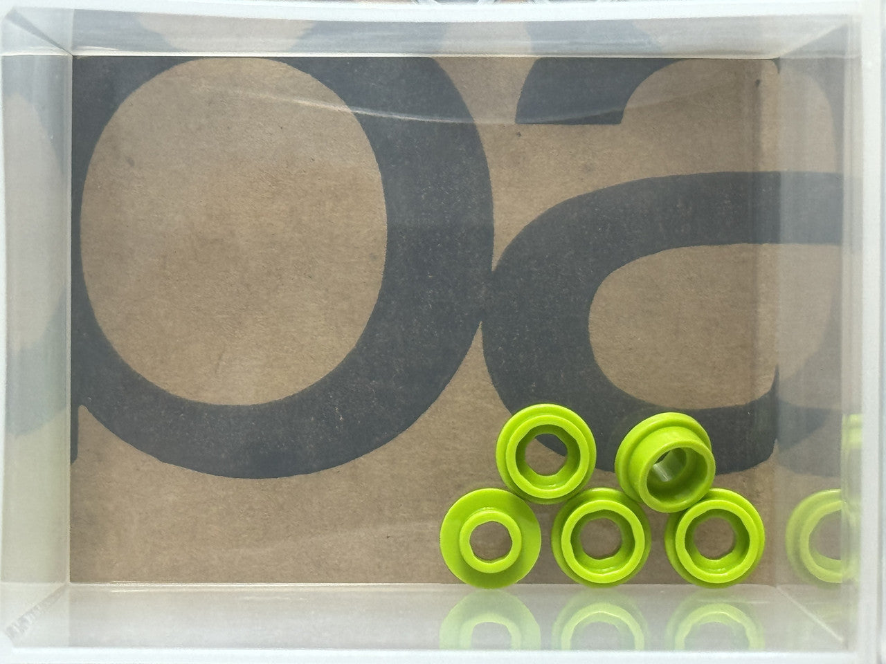 LEGO Parts - Lime Plate, Round 1 x 1 with Open Stud - No 85861 - QTY 5