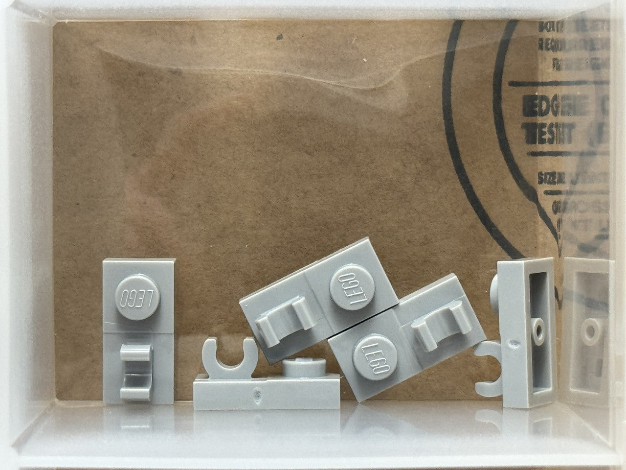 LEGO Parts - Light Bluish Gray Plate 1 x 2 Open O Clip Top - No 44861 - QTY 5