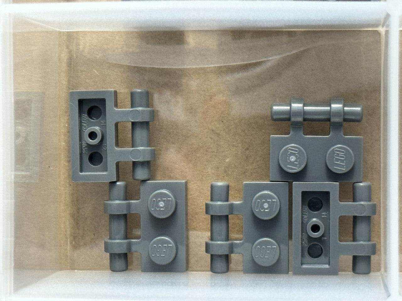 LEGO Parts - Dark Bluish Gray Plate 1 x 2 Bar Handle on Side - No 2540 - QTY 5