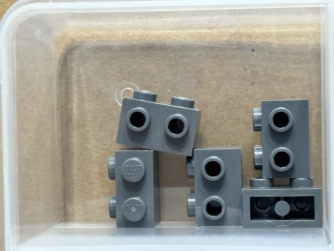 LEGO Parts - Dark Bluish Gray Brick 1 x 2 Studs on 1 Side - No 11211 - QTY 5