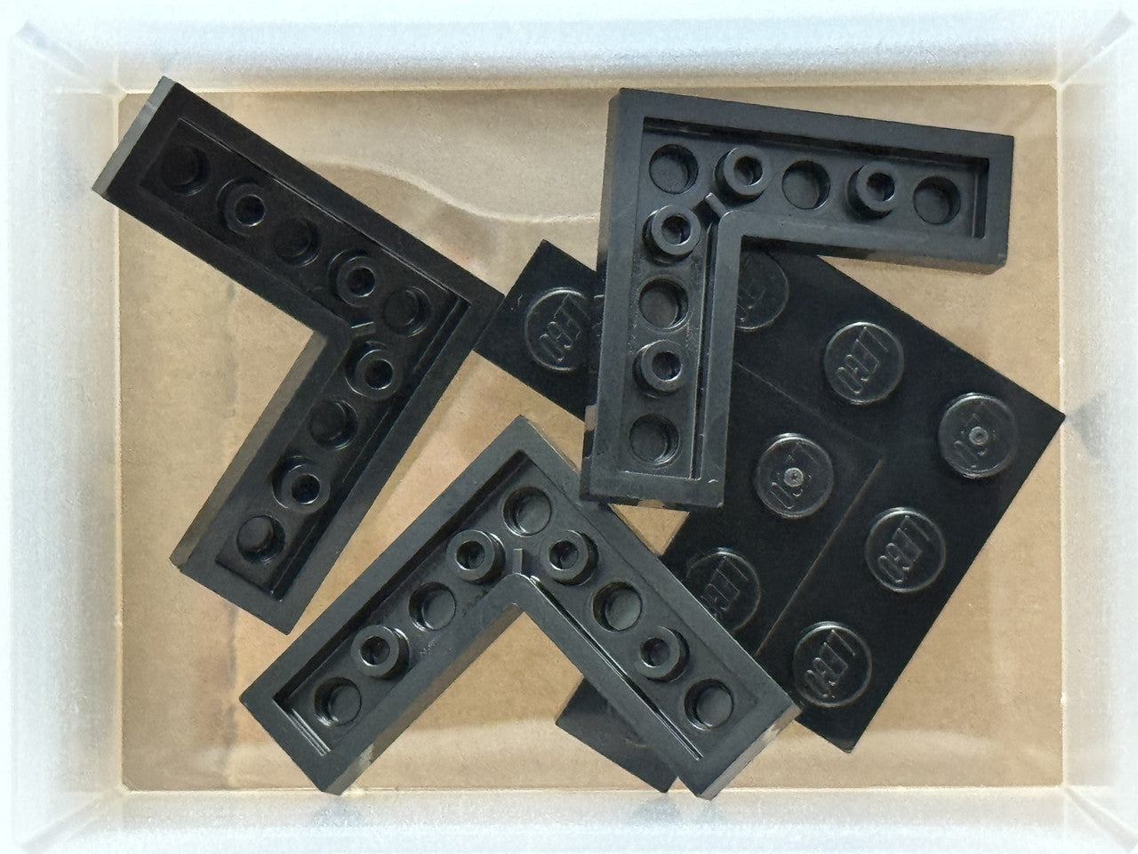 LEGO Parts - Black Plate 3 x 3 Corner - No 77844 - QTY 5
