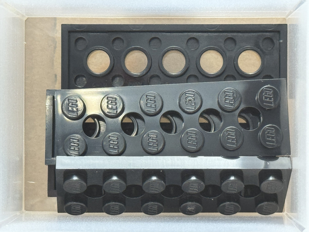LEGO Parts - Black Technic, Plate 2 x 6 with 5 Holes - No 32001 - QTY 5