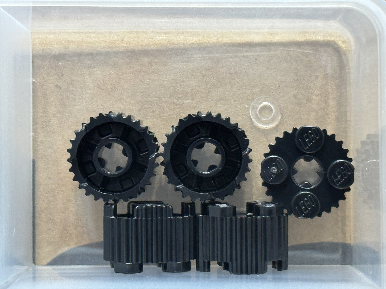 LEGO Parts - Black Brick, Round 2 x 2 with Axle Hole Grille - No 92947 - QTY 5