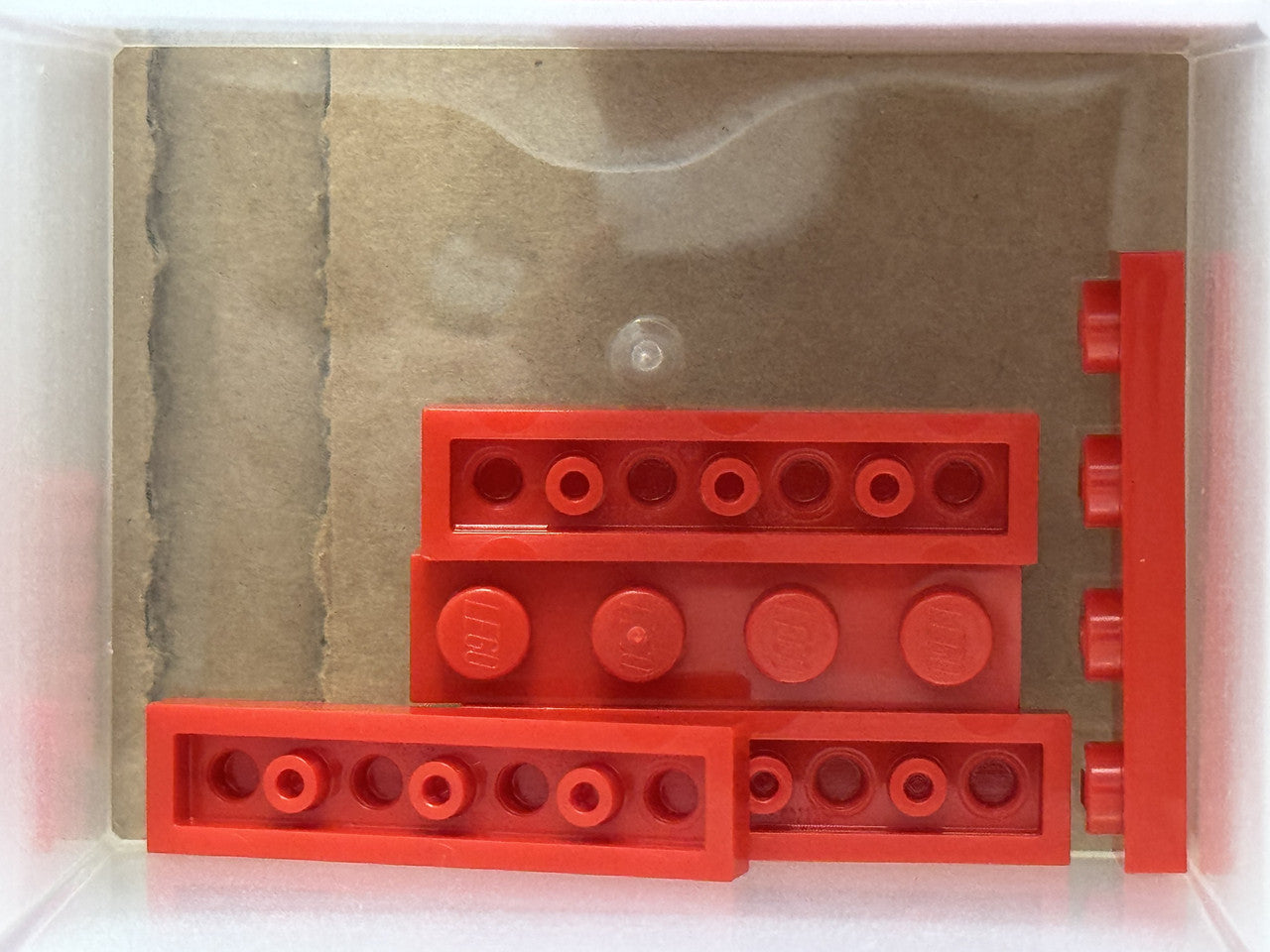 LEGO Parts - Red Plate 1 x 4 - No 3710 - QTY 5