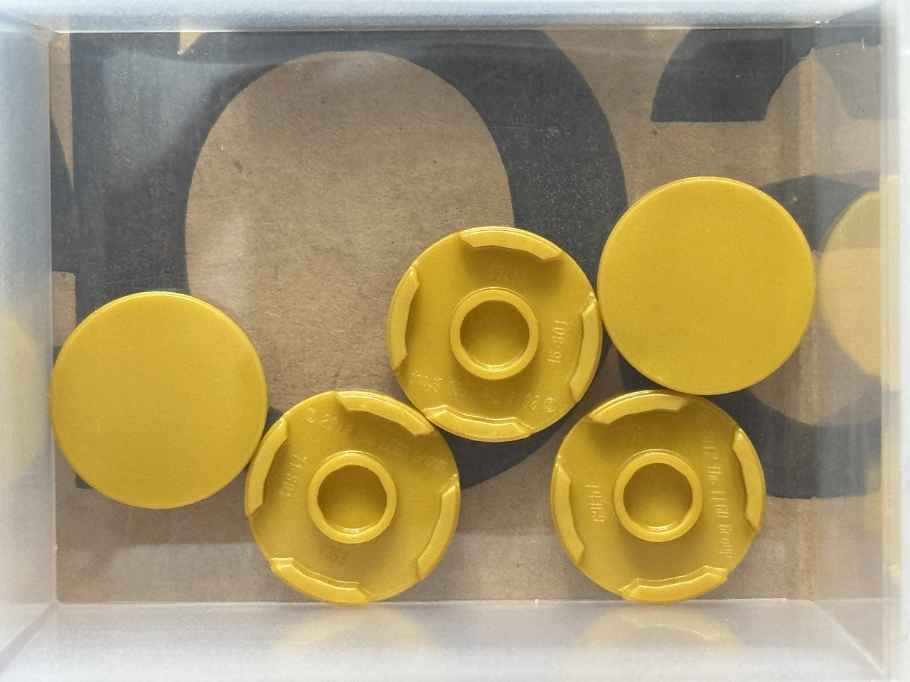 LEGO Parts - Pearl Gold Tile, Round 2 x 2 - No 14769 - QTY 5