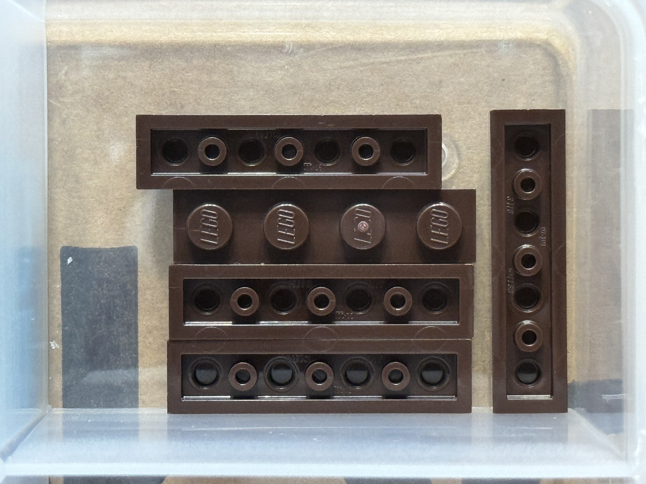 LEGO Parts - Dark Brown Plate 1 x 4 - No 3710 - QTY 5
