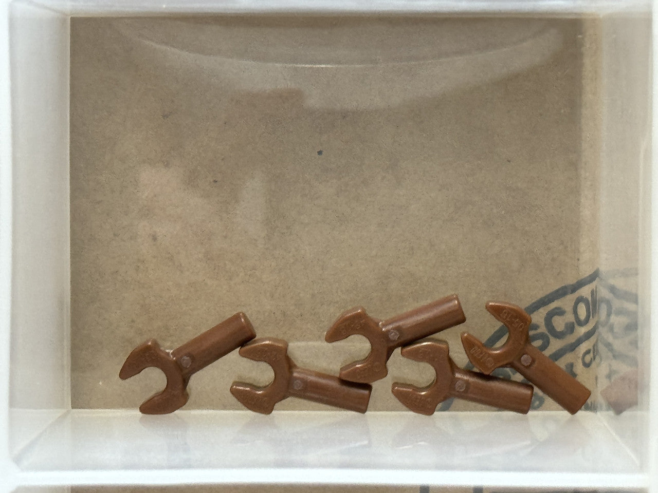 LEGO Parts - Reddish Brown Bar 1L with Clip Mechanical Claw - No 48729b - QTY 5